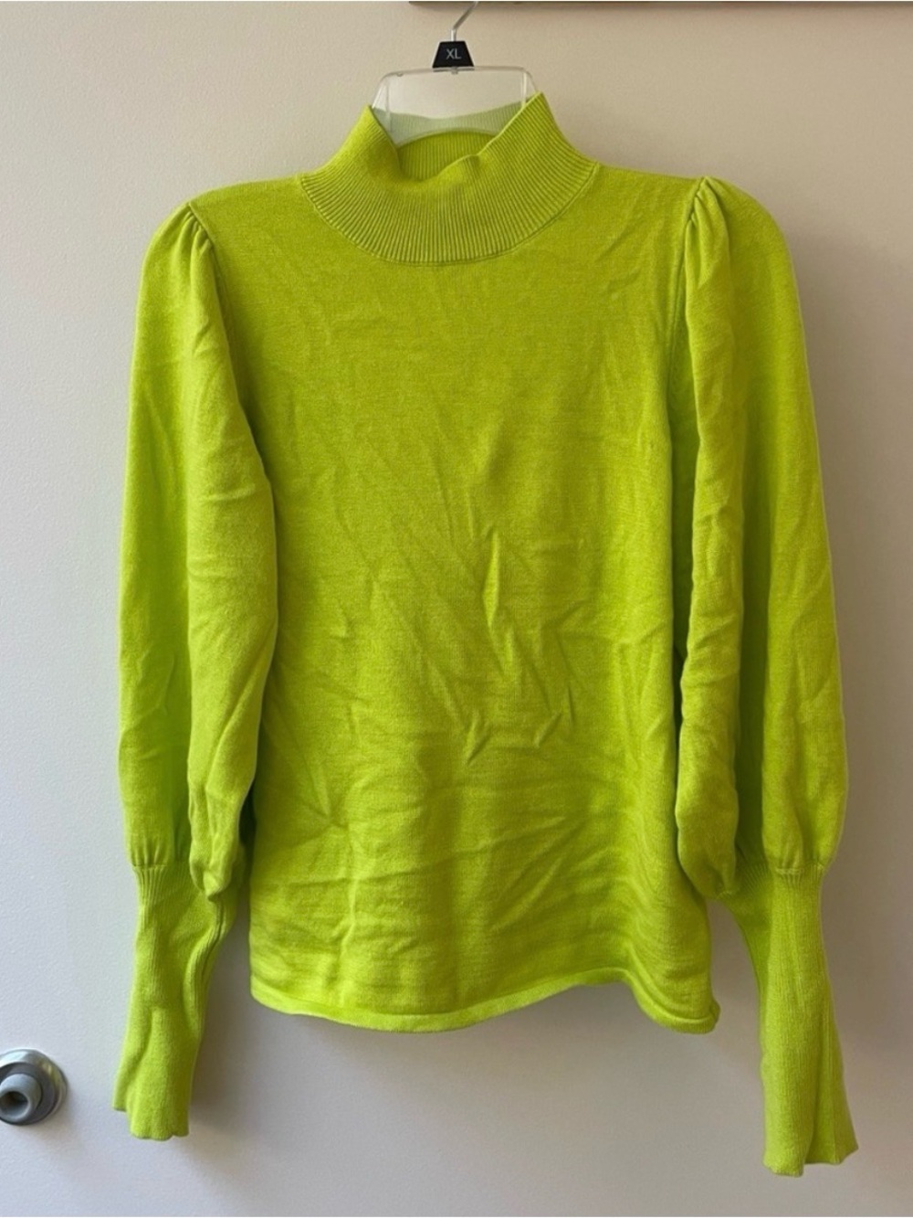 Women's Neon Green Turtleneck Sweater Top ASOS size 4 US